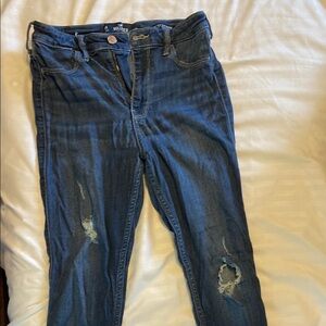 Blue Distressed Women's Jeans